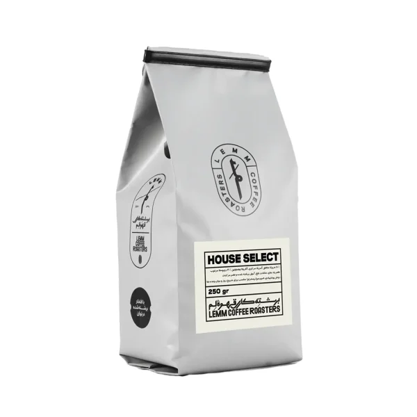 قهوه House select در بسته بندی یک کیلوگرمی محصول شرکت لم