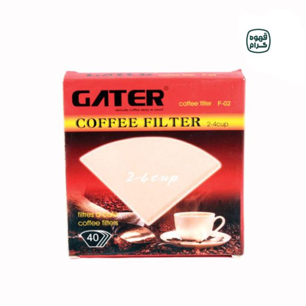 فیلتر قهوه v60 برند گتر 40 عدد فیلتر